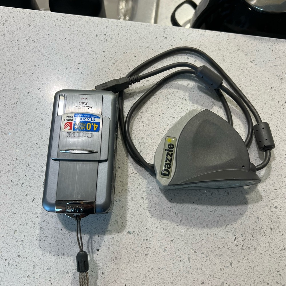 Vintage Cannon Camera and Lexar Media 1GB CompactFlash Card